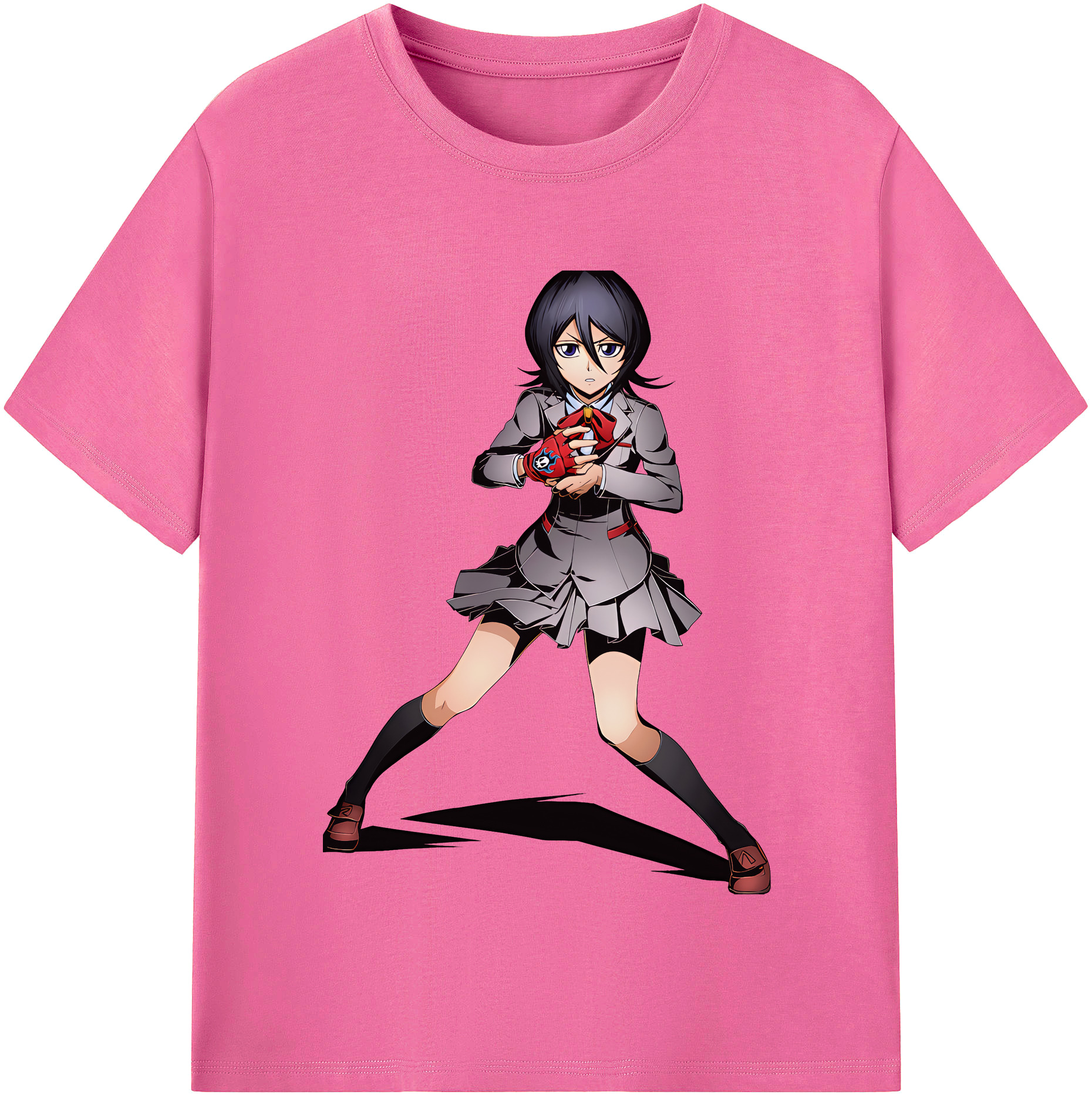 （画像用） ブリーチ 朽木ルキア BLEACH Kuchiki Rukia レディースカジュアルプリントTシャツ（綿100％）